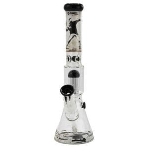 G-Rollz Banksy's 'Flower Thrower' 8-Arm Perc Beaker Yellow 35CM